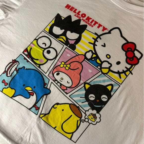 Hello Kitty & Friends White Cropped Tee - Picture 3 of 6